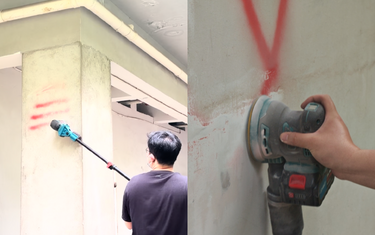 Jovant pole orbital sander vs handheld cordless orbital sander for drywall ceiling sanding