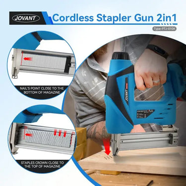 JOVANT 18ga Cordless Nail Gun Product Details Display