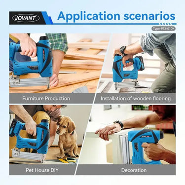 JOVANT 18ga Cordless Nail Gun Product Details Display
