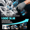 High-power cordless impact wrench for car tire removal, professional repair and DIY projects. Easily breaks loose stubborn and large fasteners.