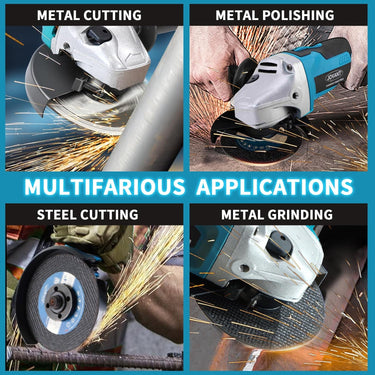 Telescopic Long Handle Angle Grinder, 2-in-1 design for high-altitude cutting and grinding. It can be used handheld as a regular cordless angle grinder, or attached to an extension pole for high work without a ladder.