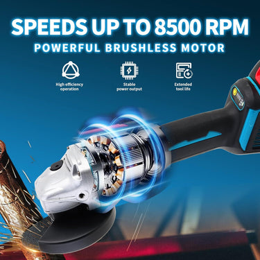 Telescopic Long Handle Angle Grinder, 2-in-1 design for high-altitude cutting and grinding. It can be used handheld as a regular cordless angle grinder, or attached to an extension pole for high work without a ladder.