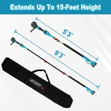 Telescopic Long Handle Angle Grinder, 2-in-1 design for high-altitude cutting and grinding. It can be used handheld as a regular cordless angle grinder, or attached to an extension pole for high work without a ladder.