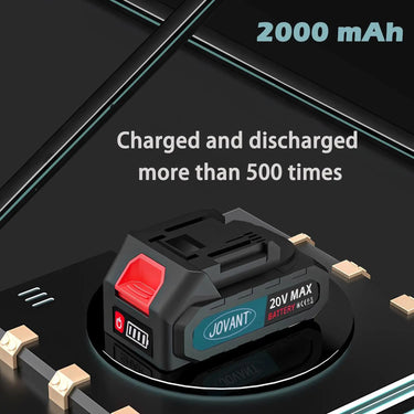 This is a separate battery pack with no charger. As a replacement battery, you can continue to use the existing charger. Or check the "buy with it" section down below.