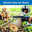 6inch Mini Cordless Chainsaw Handheld Electric saw for Tree Trimming/Branches Gardening tools,29.8 ft/s with Brushless Motor, Best Gifts for Dad, Husband