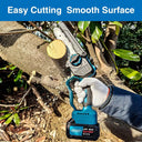 This mini 6 inch handheld chainsaw weighs only 2.59 lbs, is easy for one-handed opeat without effort