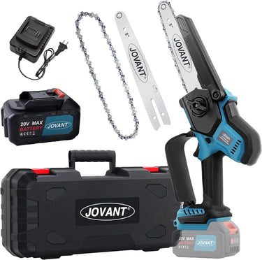 Jovant 2-in-1 Cordless Chainsaw, 20V 8-Inch Mini Chainsaw Cordless with An 8-Inch Guide Plus Chain