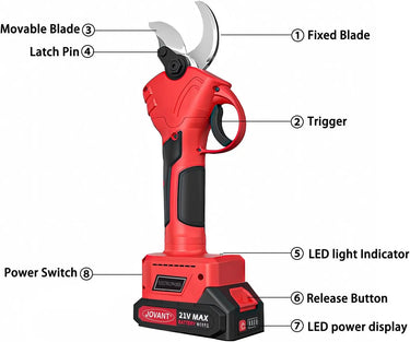 The electric pruning shears include 1 Pcs original battery. If you want to extend the usage time, you can use another Makita battery.