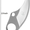 The blade adopt advanced SK5 high carbon steel, durable, super sharp and rust-proof for smoothly cut without damage. It also can be sharpened or replaced.