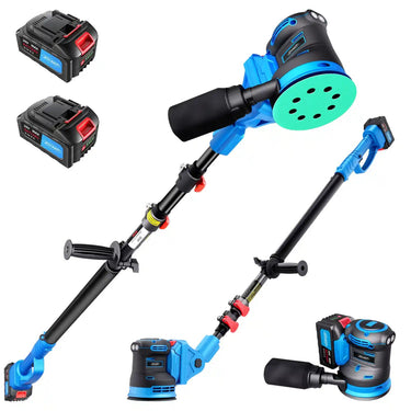 JOVANT 2-in-1 Cordless Electric Pole Sander with 20V MAX lithium battery kit. Cordless drywall sander for smooth walls, ceilings and floors.