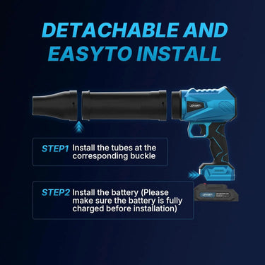 Cordless Leaf Blower detachable and easy to install, you can choose which extension tube to install based on your usage scenario.