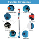Telescoping pole extends from 5.3 ft. to 9.3 ft. for up to 15 ft overhead reach