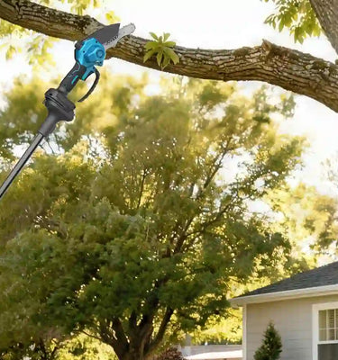 6 Inch Electric Pole Saws for Tree Trimming, 2-in-1 Cordless Mini Chainsaw, Pole Saw Battery Powered with Dual Batteries Lightweight for Women Garden Yard Wood Cutting