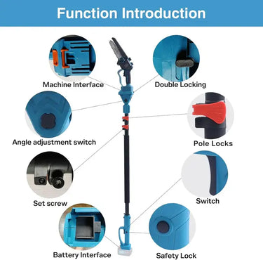 Telescoping pole extends from 5.3 ft.to 9.3 ft.for up to 15 ft overhead reach
