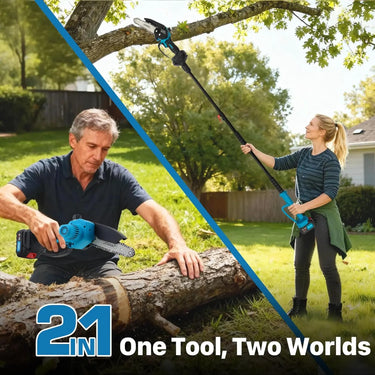 pole saw features a precise speed control lever design to prevent the chain from recoiling.