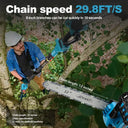 12 inch mini chainsaw and a 5.3FT to 15.3FT Telescoping pole