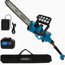 2-IN-1 Cordless 12 Inch Pole saw & Mini Chainsaw, 1* Max 20V 6Ah Battery, 15ft Max Reach, Electric Pole Saws for Tree Trimming, Branch Cutting
