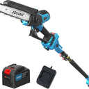 Jovant 8 Inch Cordless Electric Pole Saw with 1x 6.0Ah Battery, Powered Chainsaw with Extension Pole for Tree Trimmer Branch Cutter Suitable for Garden Pruning and Wood Cutting