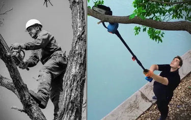 2-in-1 Electric Pole Saw for High And Low Branch Trimming