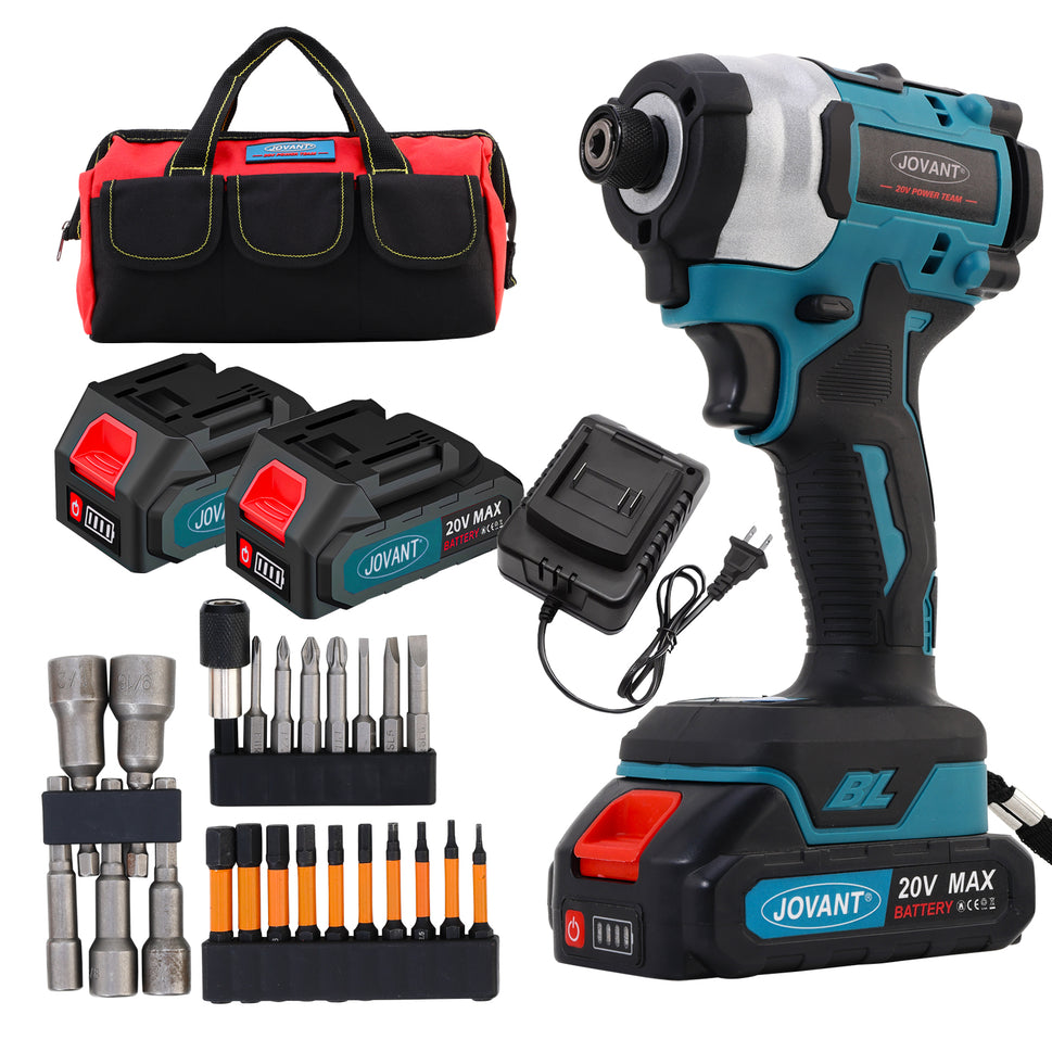 JOVANT 20V Brushless Impact Driver Kit with Battery and Charger