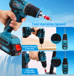 JOVANT Cordless Drill with Cobalt Bit Set and Battery