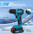 JOVANT Cordless Drill with Cobalt Bit Set and Battery