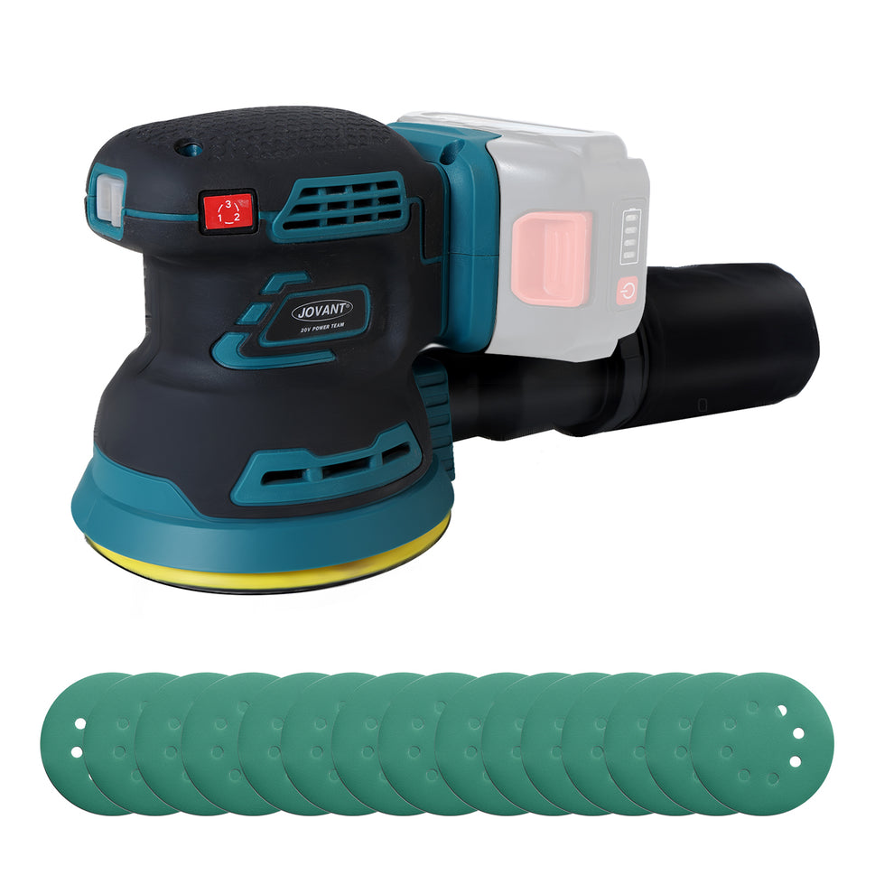 5" Brushless Orbital Sander with Dust Collector, Variable Speed