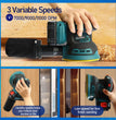 5" Brushless Orbital Sander with Dust Collector, Variable Speed