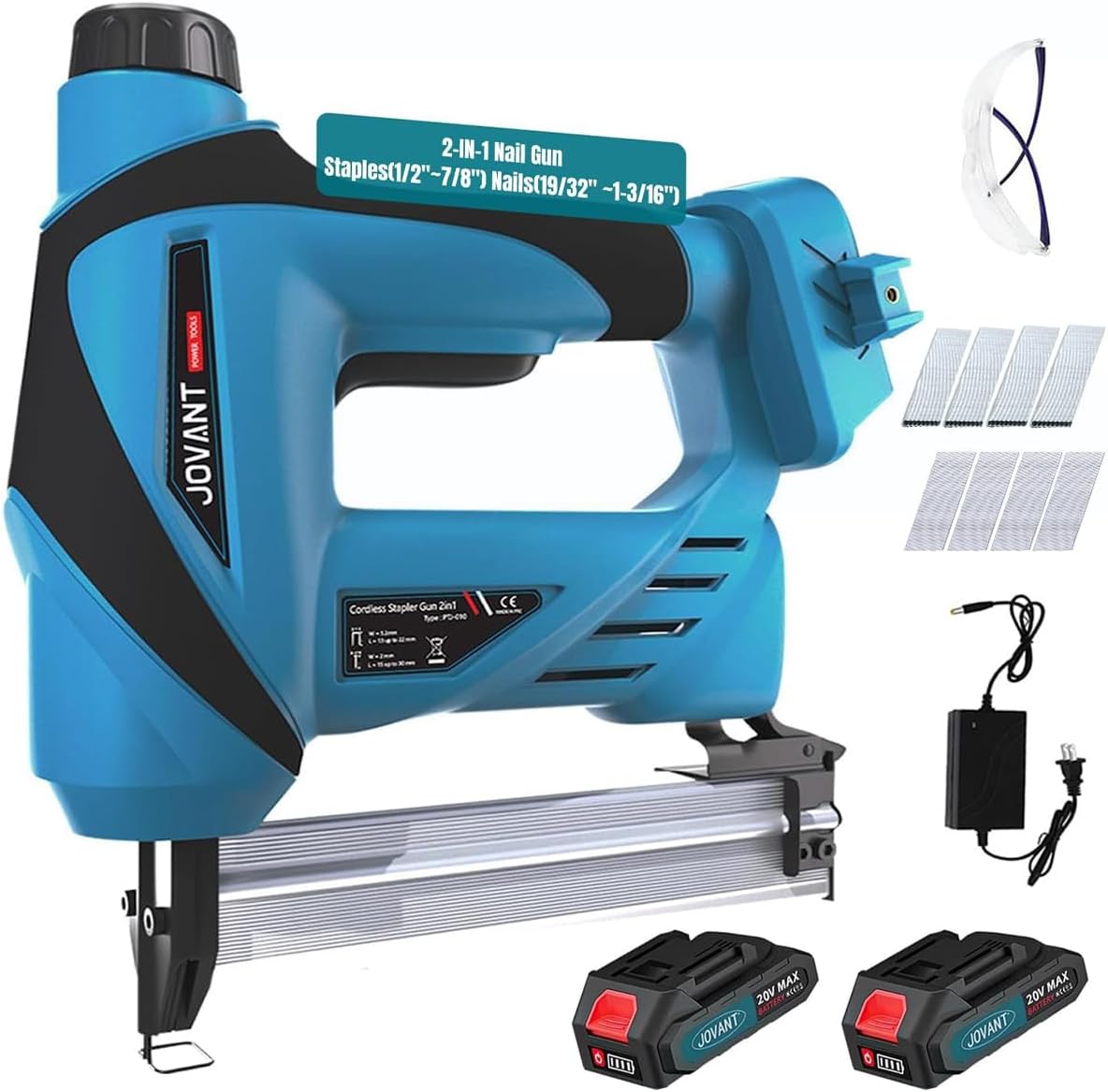 JOVANT 18ga Cordless Nail Gun Product Details Display