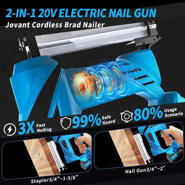 JOVANT 18ga Cordless Nail Gun Product Details Display