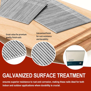 JOVANT 16 Gauge Finish Nails, 1-3/4 Zoll 16GA gerade Finish Nails Verzinkte Finishing Nails 