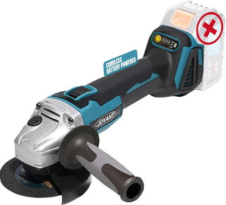 Handheld cordless angle grinder, ideal for woodworking, maintenance and renovation. Features replaceable grinding wheels to handle a wide range of applications.