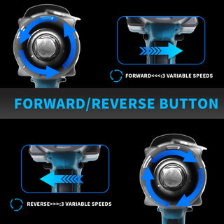 High-power cordless impact wrench for car tire removal, professional repair and DIY projects. Easily breaks loose stubborn and large fasteners.
