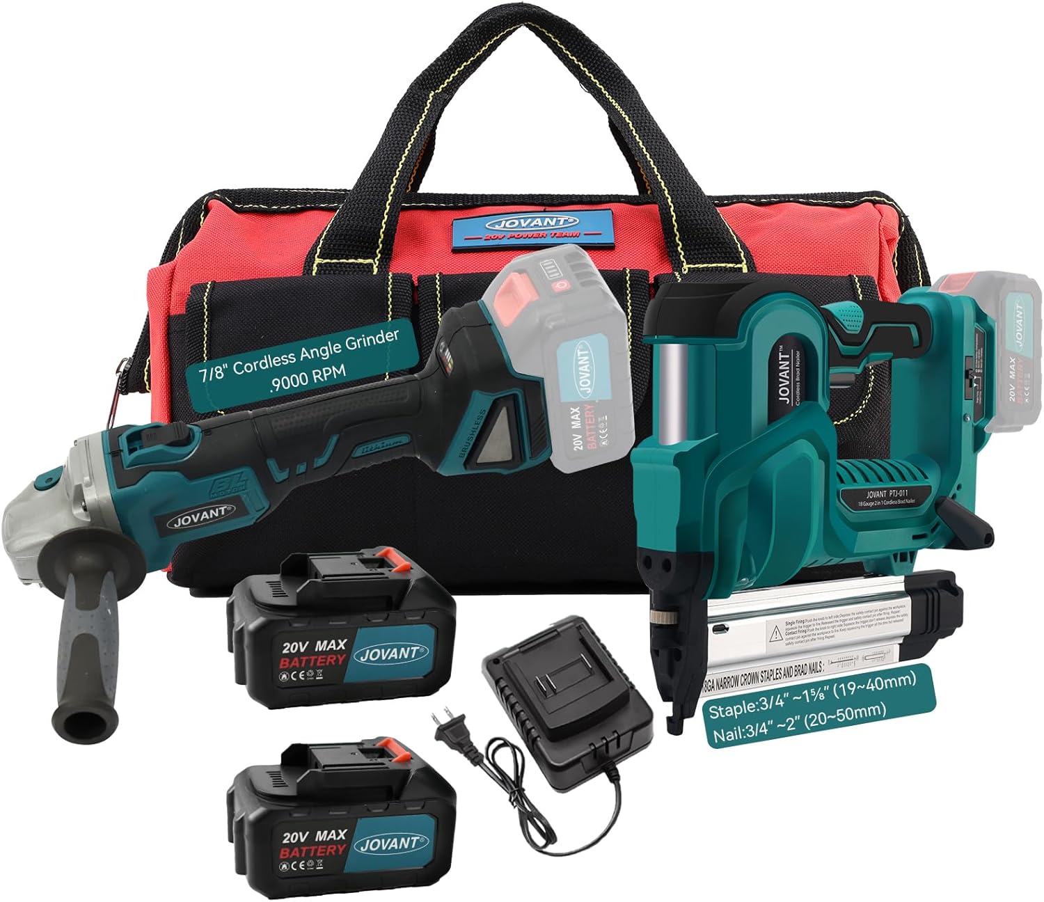 Cordless Nailer & Angle Grinder Kit Display
Combined tools suitable for woodworking, decoration, maintenance and other industries.