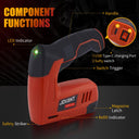 COMPONENT FUNCTIONS:  Handle LED Indicator USB Type-C charging Port Safty switch Switch Trigger MagazineLatch Refill indicator Safety Striker·