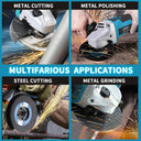 Telescopic Long Handle Angle Grinder, 2-in-1 design for high-altitude cutting and grinding. It can be used handheld as a regular cordless angle grinder, or attached to an extension pole for high work without a ladder.