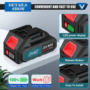 This is a separate battery pack with no charger. As a replacement battery, you can continue to use the existing charger. Or check the "buy with it" section down below.