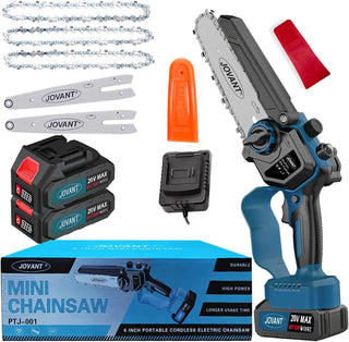 Cordless Chainsaw, Electric Chain Saw with 2 Pack 4000mAh Batteries