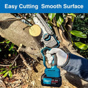 Mini chainsaw is equipped with a safety lock and chain guard, protecting your safety 