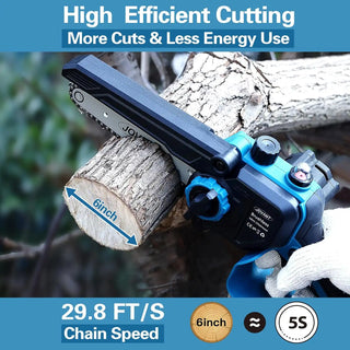 Cordless Chainsaw 6 Inch equipped with 880 watts high power motor