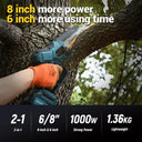 Chain realizes low rebound and low vibration under the premise of guaranteeing the quality,which improves the safety of use when you tree trimimg and wood and branches cutting.