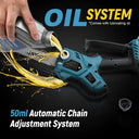 Chain realizes low rebound and low vibration under the premise of guaranteeing the quality,which improves the safety of use when you tree trimimg and wood and branches cutting.