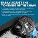 This electric chainsaw cordless includes one high-capacity 20V 2.0Ah battery