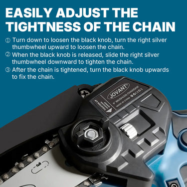 This electric chainsaw cordless includes one high-capacity 20V 2.0Ah battery