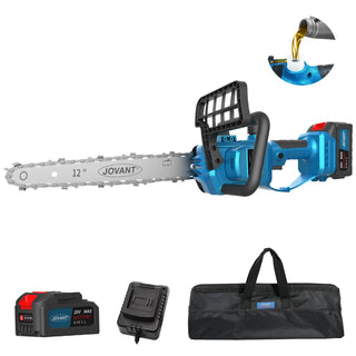 20V MAX Chainsaw w/1*Max20V-4Ah Battery & Charger, Cordless Chainsaw Cordless w/ 12inch Bar, Battery chainsaw For Garden, Home and Tree Felling Tree