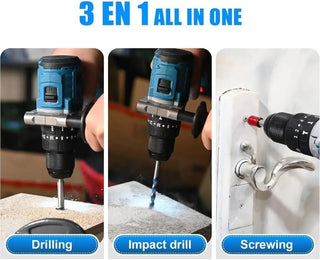 this cordless drill offers precise control for different drilling, driving and hammer tasks