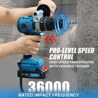 drill with pro-level speed control, high-speed transmission with variable trigger