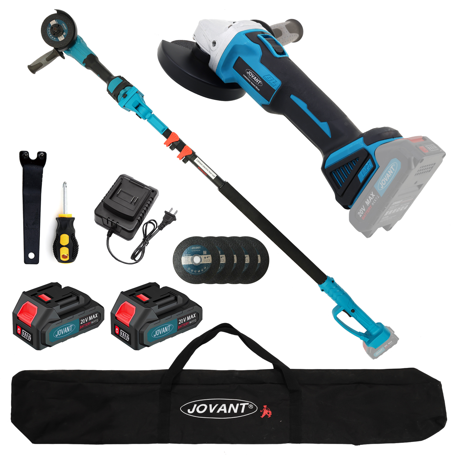 Cordless Power Pole Angle Grinder for Metal Cutting and Surface Polishing