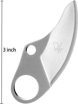 Electric Pruning Shears Replacement Blade with all the tools needed for replacement.The blade adopt advanced SK5 high carbon steel, durable, super sharp and rust-proof for smoothly cut without damage. It also can be sharpened or replaced.Comes with wrench for blade replacement,