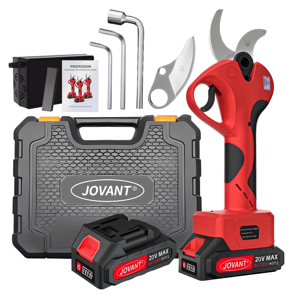 JOVANT 4OMM Cordless Pruning Shear Kit with 2pcs 2A Batteries